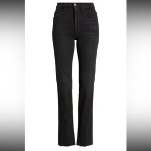 FRAME Black Skinny Jeans Raw Hem Size 29